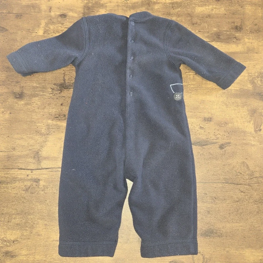 Vintage Gymboree '02 Y2K Fleece Embroidered Train Jumpsuit‎ 3-6 Months